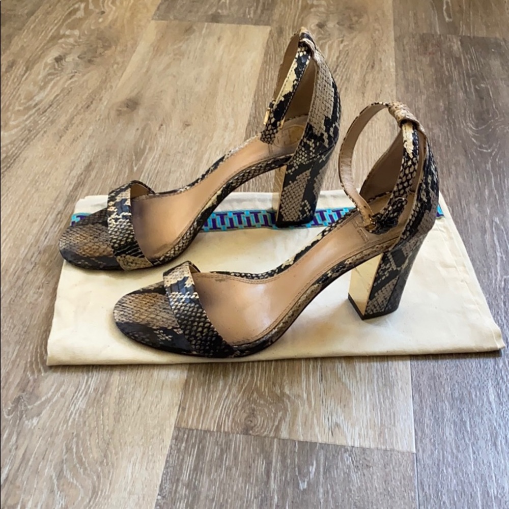 Tory Burch Snakeskin Strap Sandals
